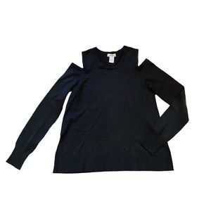 ⭐️Jamison (Evereve) Cold Shoulder Black Sweater